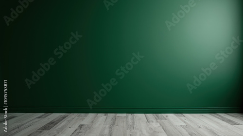 Minimalist Green Wall Background for Product Photography, Studio, and Design Mockup - Perfect for Advertising, Marketing, and Interior Design Project