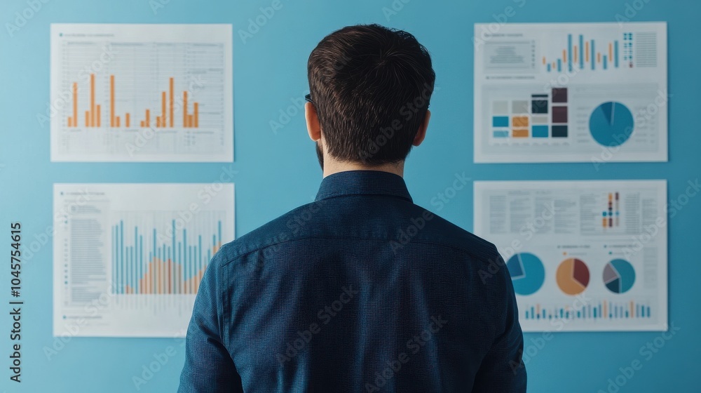 Entrepreneur Reviewing Business Data Insights Entrepreneur Reviewing Business Data Insights