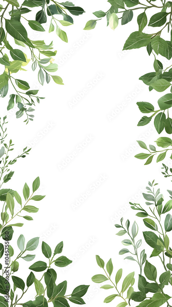 Lush greenery frame Lush greenery frame