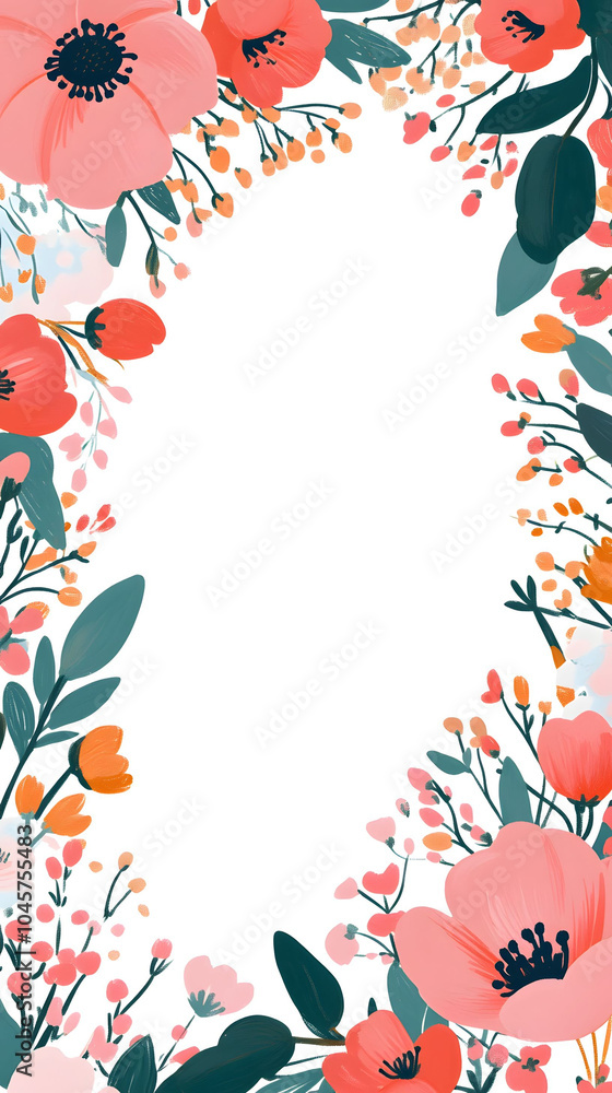Obraz premium Floral frame design