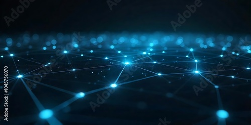 Futuristic Technology Network Background with Digital Connectivity and Data Flow Visualization