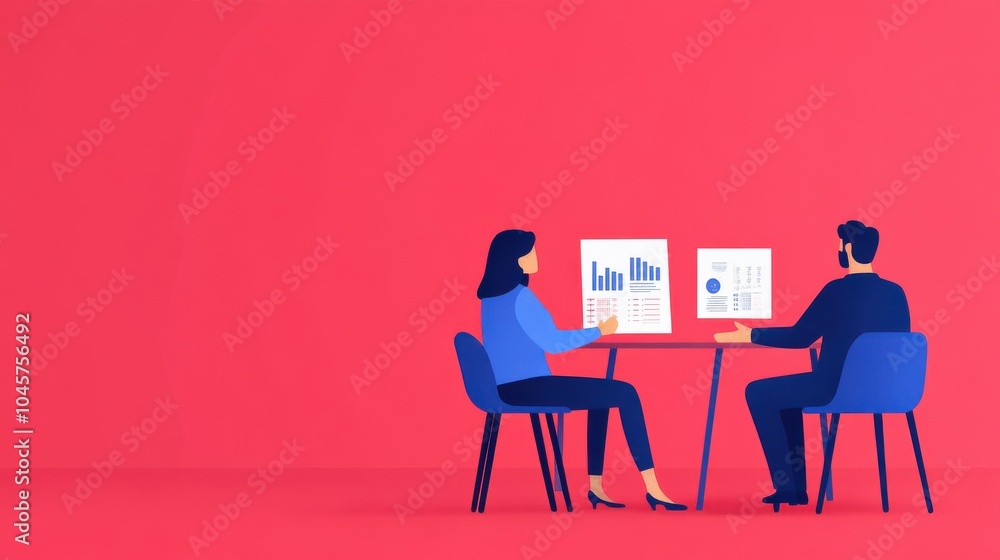 Business Team Discussion with Charts and Graphs Business Team Discussion with Charts and Graphs