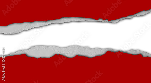 Wallpaper Mural Torn red paper on white Torontodigital.ca