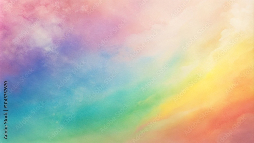 Soft watercolor rainbow gradient background Soft watercolor rainbow gradient background