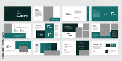 guidelines presentation template. brand identity presentation guide design