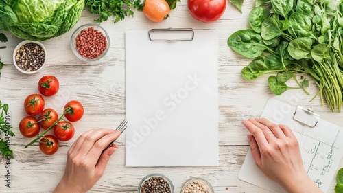 Nutritionist discussing diet plan with client during health assessment