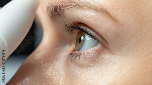 Person undergoing a dermatological examination, skin health evaluation