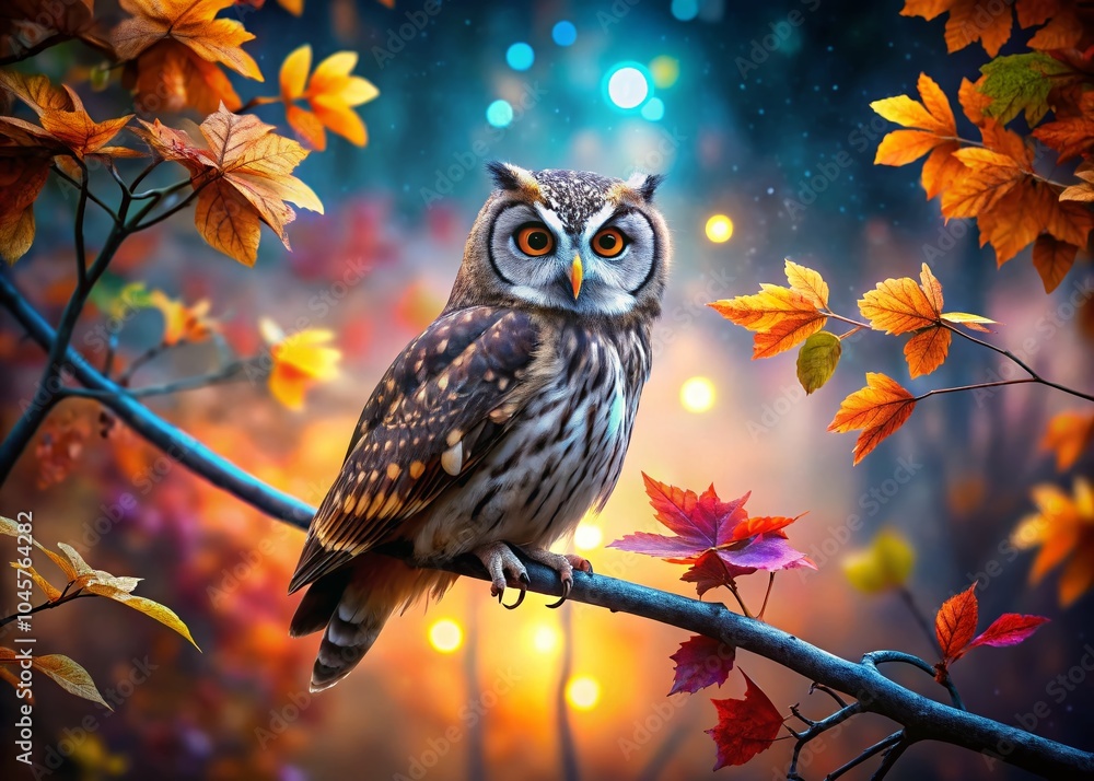 Intricate Owl Art: Colorful Silhouette Illustrations of Owls in Nature for Unique Home Decor Intricate Owl Art: Colorful Silhouette Illustrations of Owls in Nature for Unique Home Decor