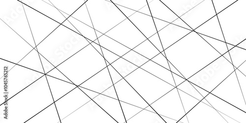 Rectangular pattern with random lines. Minimalistic chaotic background. Simple black and white vector illustration.