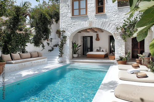 luxury villa with swimming pool vacation home or resort at the Mediterranean 