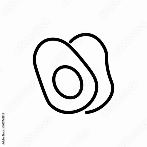 avocado fruit icon sign vector