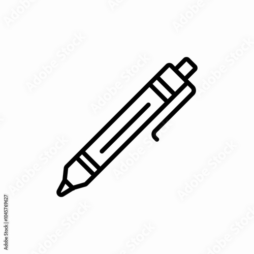 inclined pen icon sign vector