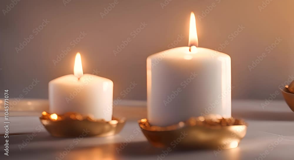 Burning candles creating a warm and inviting ambiance Video 4K Burning candles creating a warm and inviting ambiance Video 4K