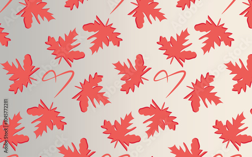 Dry leave seamless pattern design. Autumn season vector, illustration, background.