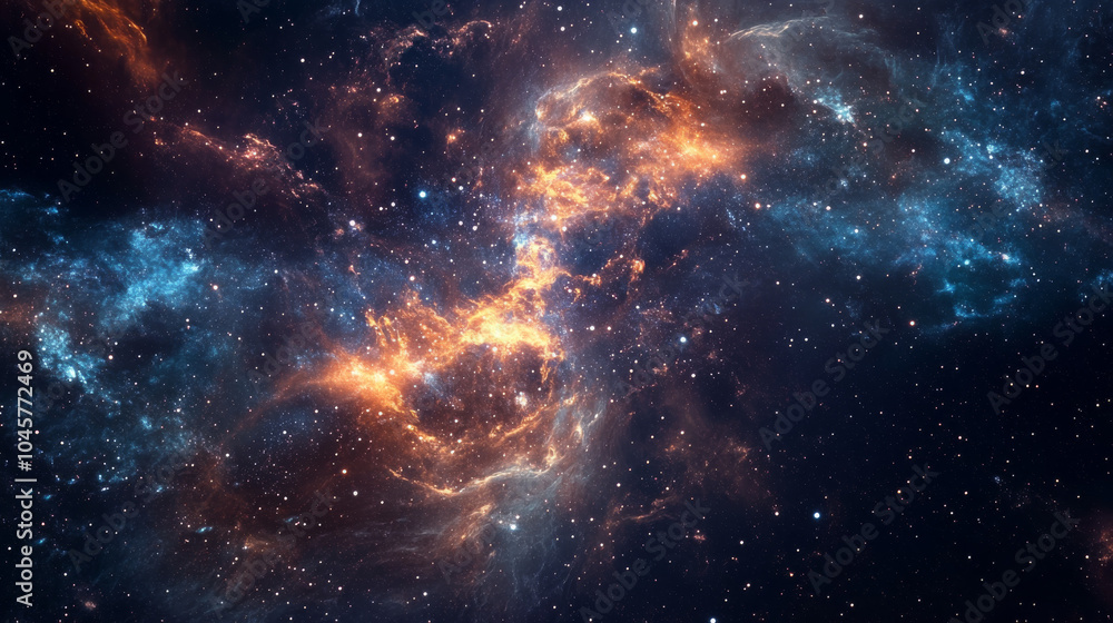 Naklejka premium A galaxy filled with stars in space, part of a collage themed on space, science, and education. 