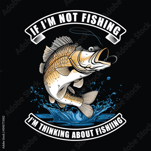 Fishing t shirt design typography, vector, vintage fishing tshirt graphic illustration, Fishing vector emblem