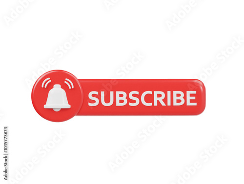 Subscribe icon 3d render illustration 