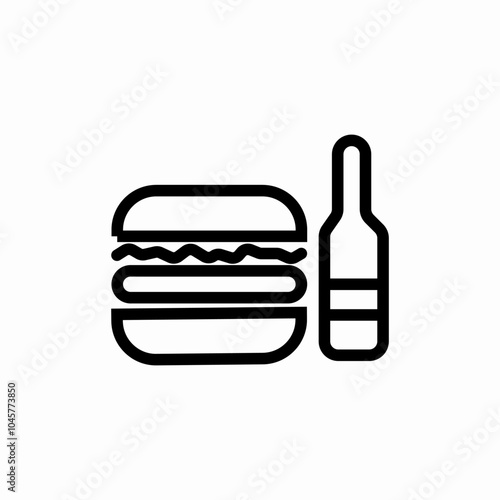 fast food icon sign vector