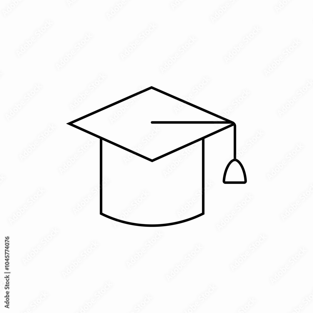 graduation cap icon sign vector graduation cap icon sign vector