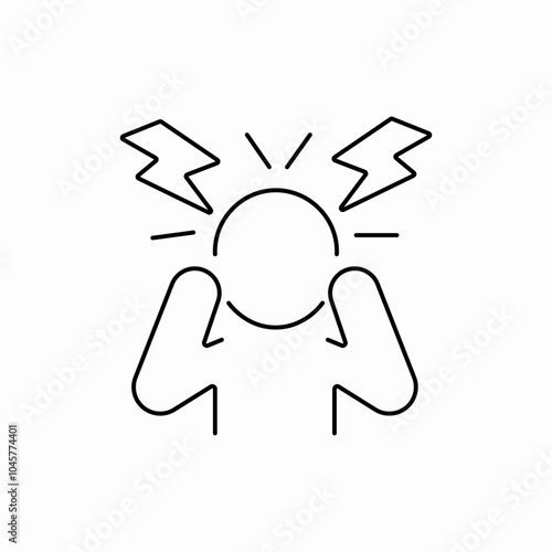 head ache icon sign vector