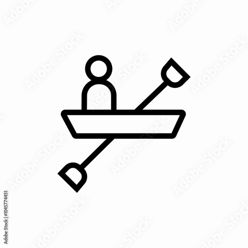 kayak boat icon sign vector