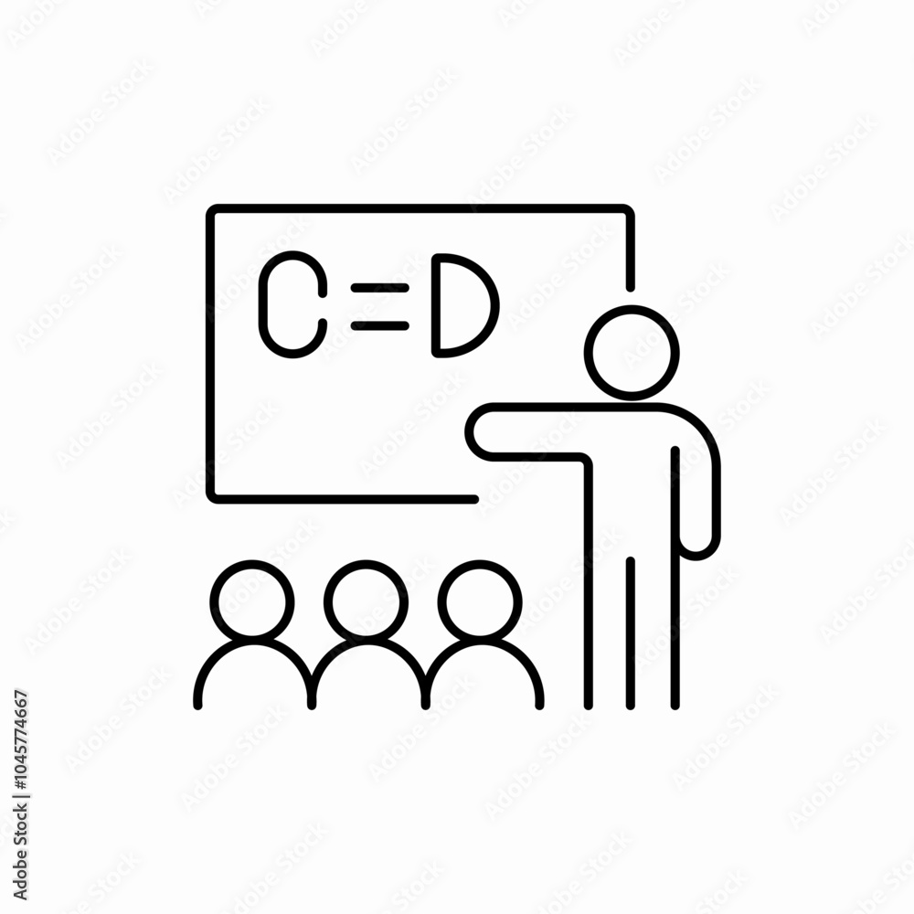 math lesson teaching icon sign vector math lesson teaching icon sign vector