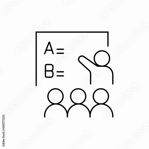 teaching teacher lesson student icon sign vector