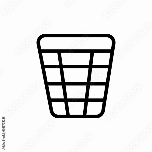 trash bin icon sign vector
