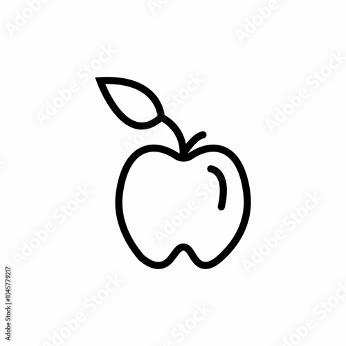 apple fruit icon sign vector