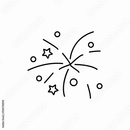 fire work sparler icon sign vector