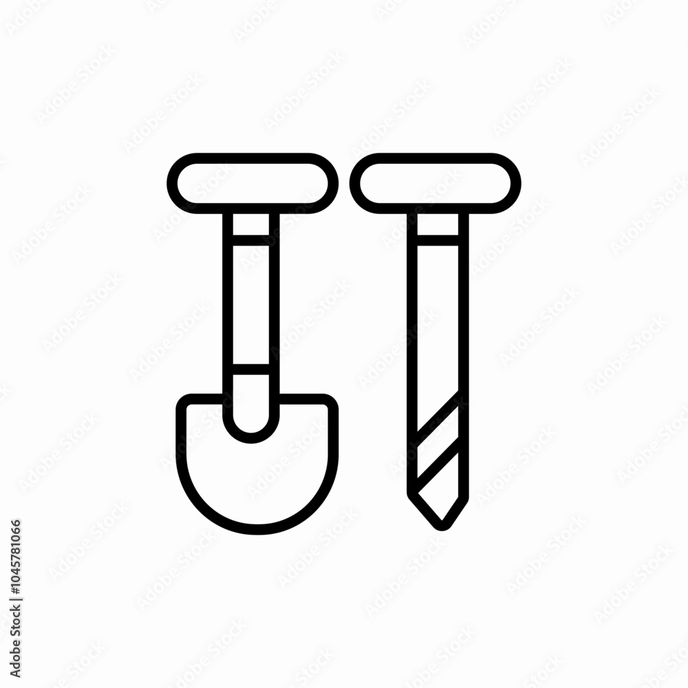 simple shovel icon sign vector simple shovel icon sign vector