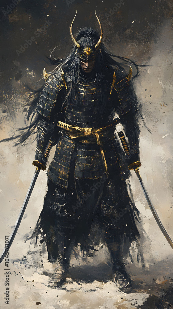 Naklejka premium Samurai warrior