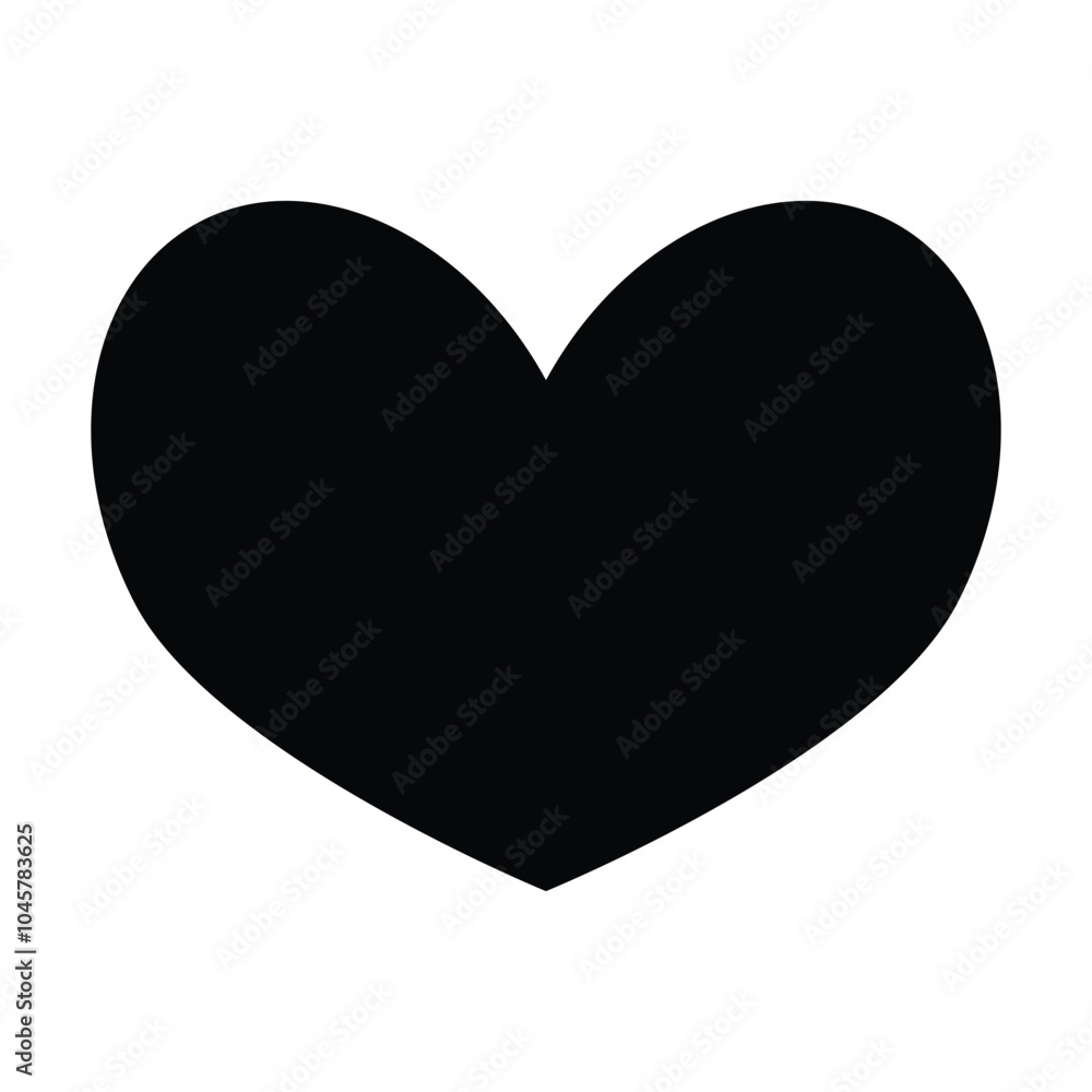 heart icon vector on white background heart icon vector on white background