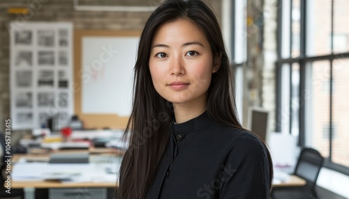 Portrait of a designer standing confidently in her office during the workday