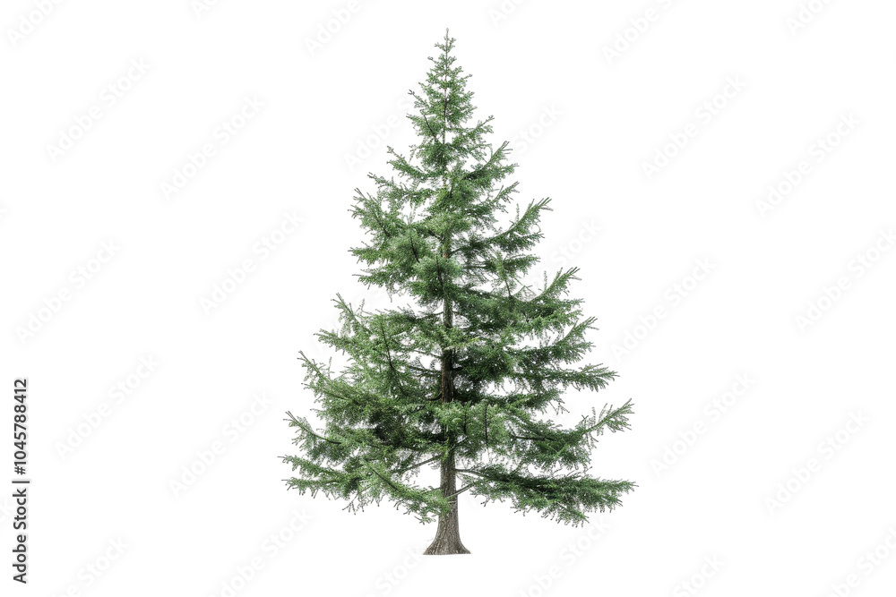Spruce Tree Isolated on Clean White Background for Natural Scenes Spruce Tree Isolated on Clean White Background for Natural Scenes