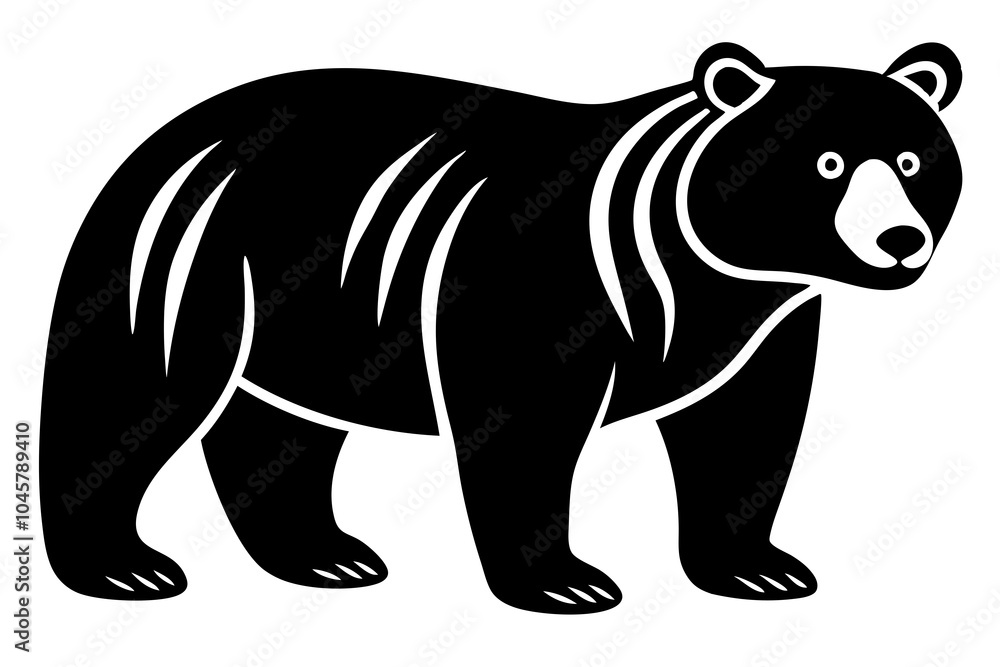 Bear vector silhouette Bear vector silhouette