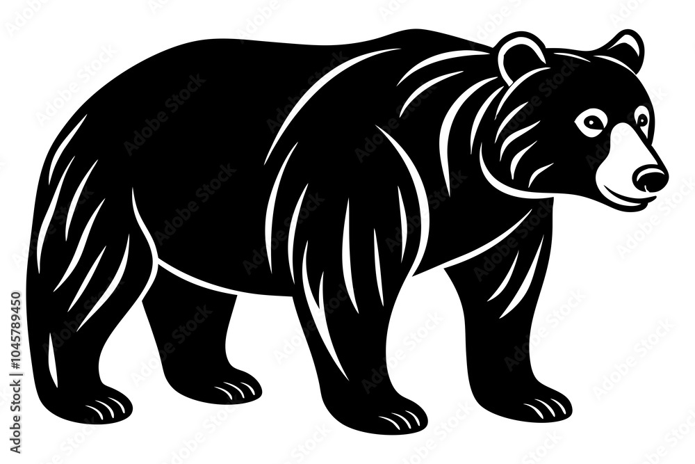Fototapeta premium Bear vector silhouette 