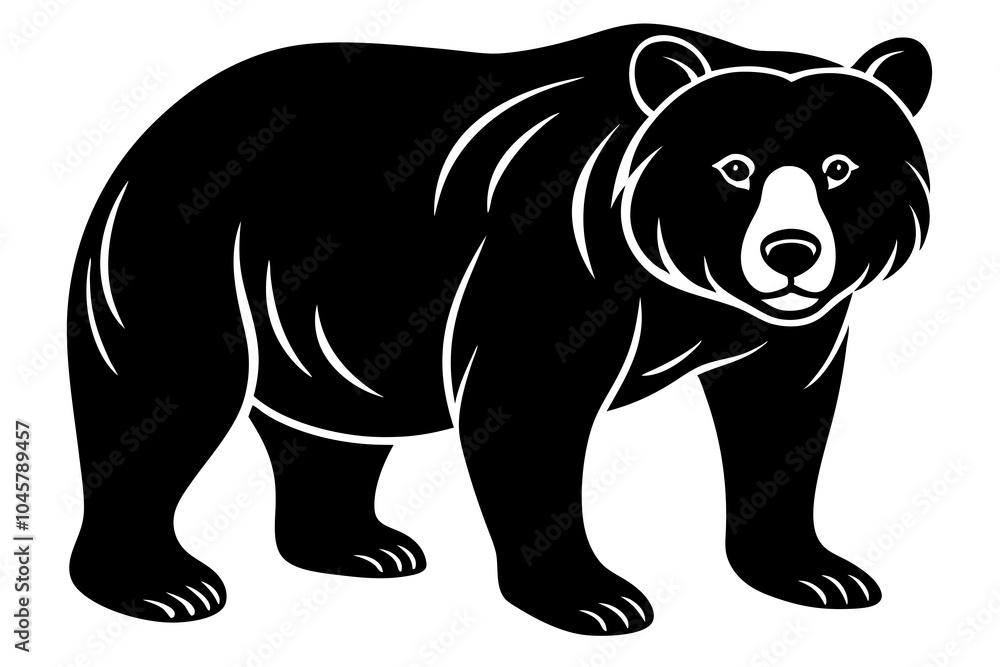Bear vector silhouette Bear vector silhouette