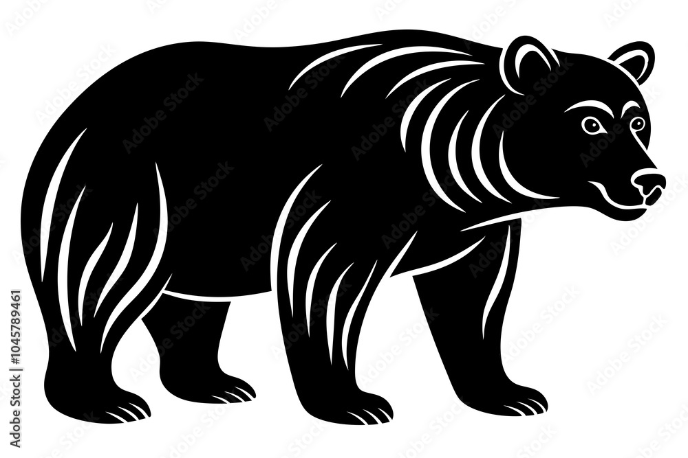 Fototapeta premium Bear vector silhouette 