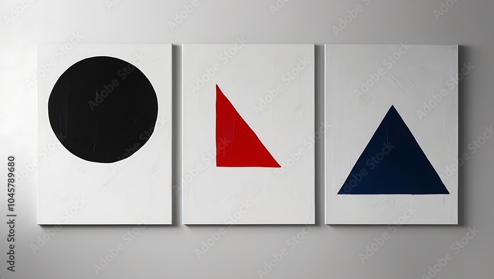 Set of three abstract art illustrations. Can be used for wall art Set of three abstract art illustrations. Can be used for wall art