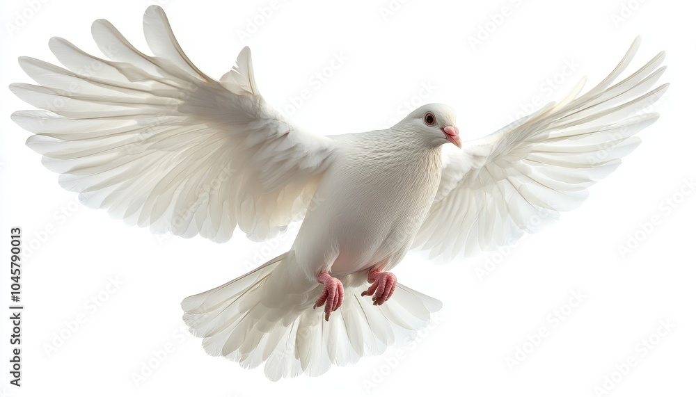 A white dove gliding gracefully in the open sky symbolizing freedom and peace A white dove gliding gracefully in the open sky symbolizing freedom and peace