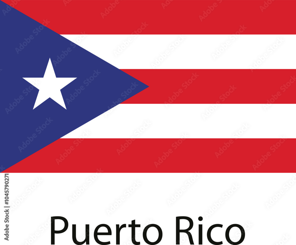 A close-up image of the flag of Puerto Rico featuring the red, white, and blue colors with a single white star. A close-up image of the flag of Puerto Rico featuring the red, white, and blue colors with a single white star.
