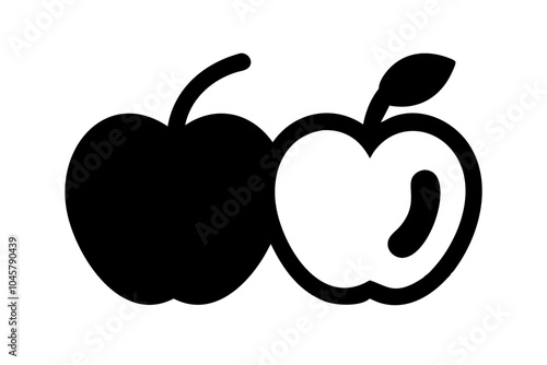 Stylish Apple Silhouette Vector Graphics for Your Creative Endeavors

 photo