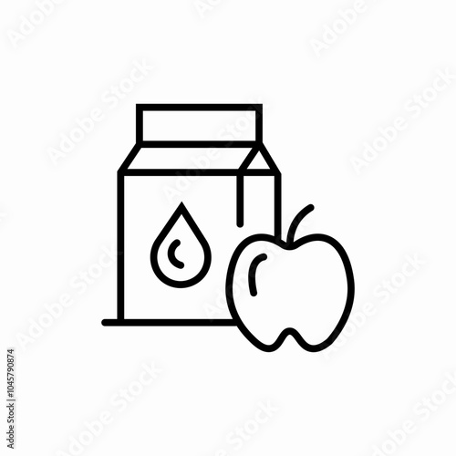 apple juice icon sign vector