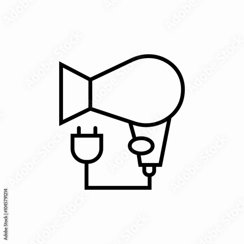 hair dryer icon sign vector