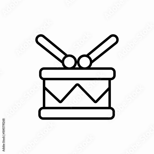 hitting drum icon sign vector