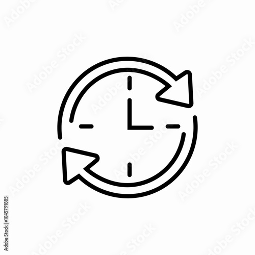 time clock icon sign vector