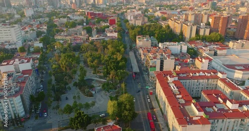 Atardecer en las calles de la Ciudad de México