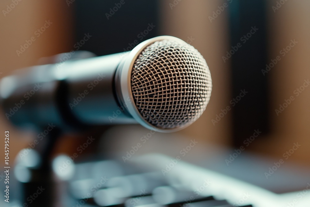 Desktop Microphone with Boom Arm for Recording Sessions Desktop Microphone with Boom Arm for Recording Sessions