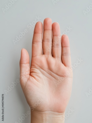 Hand Resting Flat on Keyboard Surface for Typing